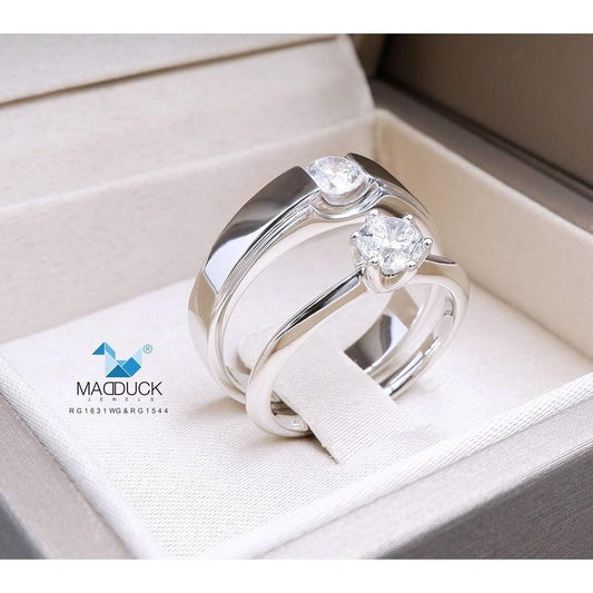 Couple ring set – CZ in 925 silver by Madduck Jewels