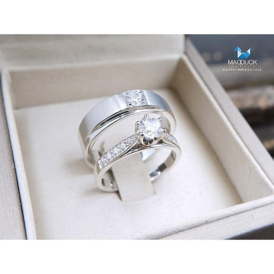 Couple ring set – CZ in 925 silver by Madduck Jewels