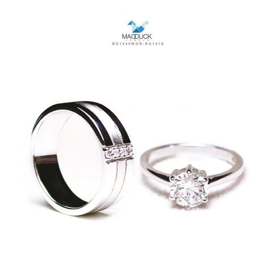 Couple ring set – CZ in 925 silver by Madduck Jewels