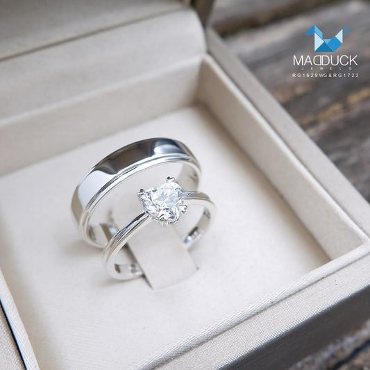 Couple ring set – CZ in 925 silver by Madduck Jewels