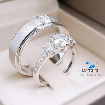 Couple ring set – CZ in 925 silver by Madduck Jewels