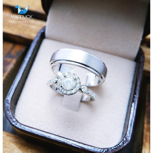Couple ring set – CZ in 925 silver by Madduck Jewels