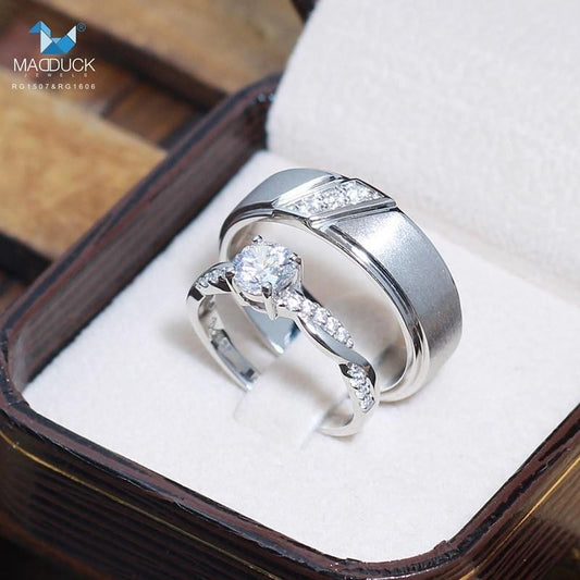Couple ring set – CZ in 925 silver by Madduck Jewels