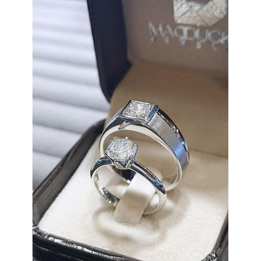 Couple ring set – CZ in 925 silver by Madduck Jewels