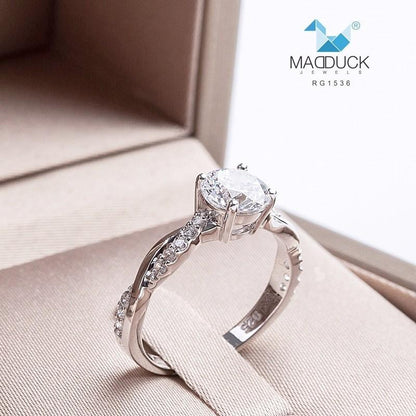 Couple ring set – CZ in 925 silver by Madduck Jewels