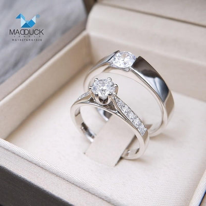 Couple ring set – CZ in 925 silver by Madduck Jewels