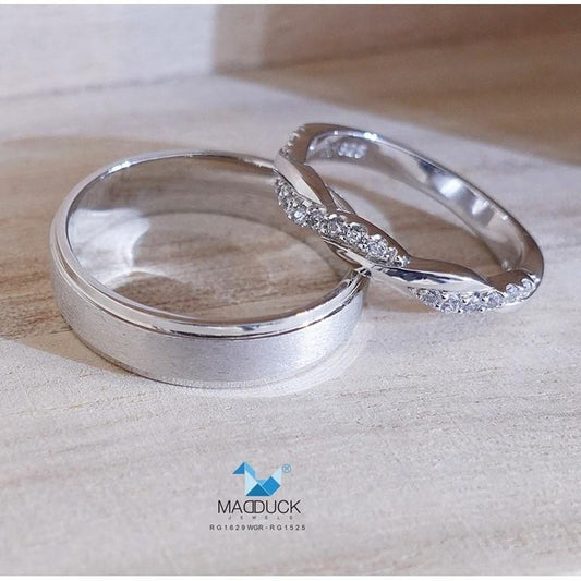 Couple ring set – CZ in 925 silver by Madduck Jewels