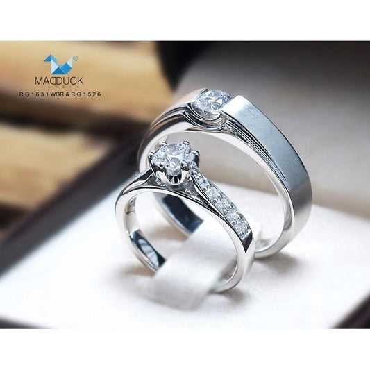 Couple ring set – CZ in 925 silver by Madduck Jewels