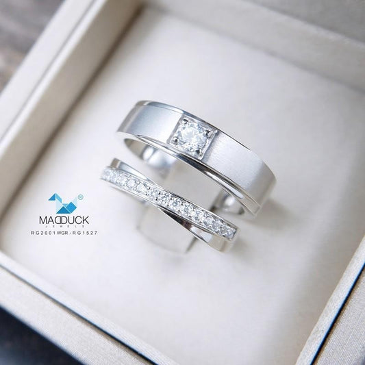 Couple ring set – CZ in 925 silver by Madduck Jewels