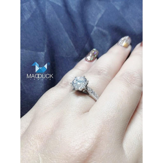 Women's ring – CZ in 9K white gold by Madduck Jewels