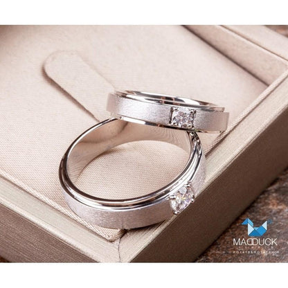 Couple ring set – CZ in 925 silver by Madduck Jewels
