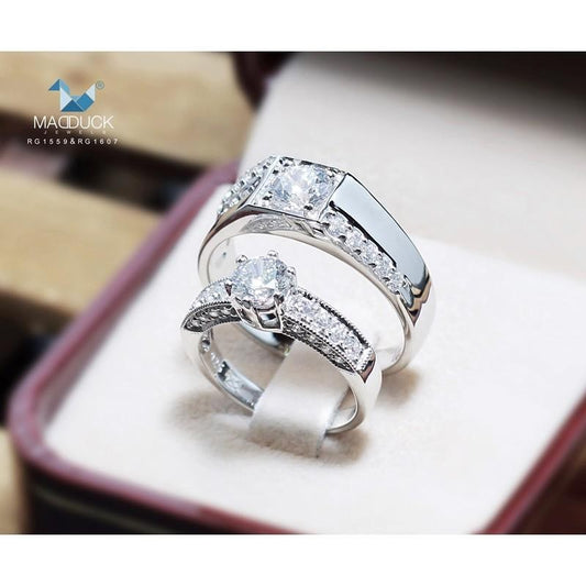 Couple ring set – CZ in 925 silver by Madduck Jewels