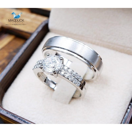Couple ring set – CZ in 925 silver by Madduck Jewels