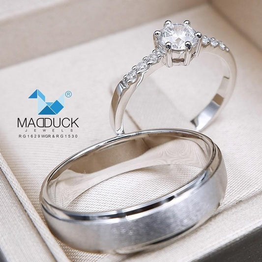 Couple ring set – CZ in 925 silver by Madduck Jewels