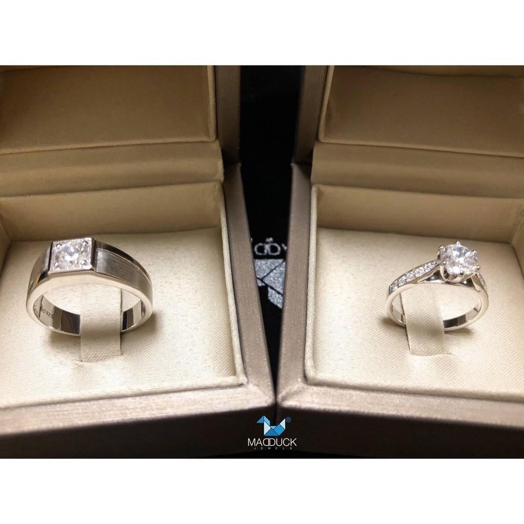 Couple ring set – CZ in 925 silver by Madduck Jewels