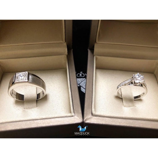 Couple ring set – CZ in 925 silver by Madduck Jewels