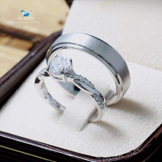 Couple ring set – CZ in 925 silver by Madduck Jewels