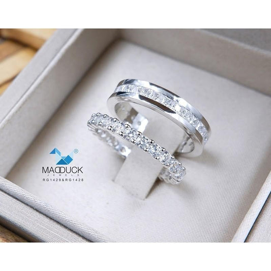 Couple ring set – CZ in 925 silver by Madduck Jewels
