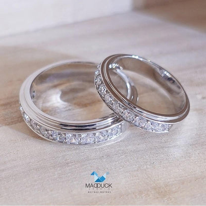 Couple ring set – CZ in 925 silver by Madduck Jewels