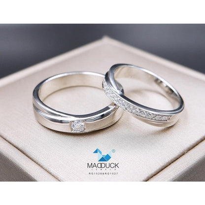 Couple ring set – CZ in 925 silver by Madduck Jewels