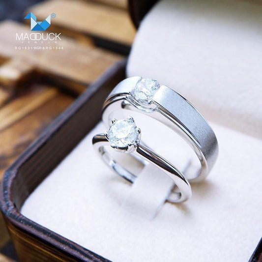 Couple ring set – CZ in 925 silver by Madduck Jewels