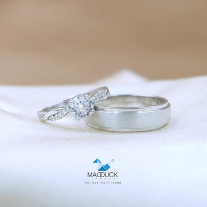 Couple ring set – CZ in 925 silver by Madduck Jewels