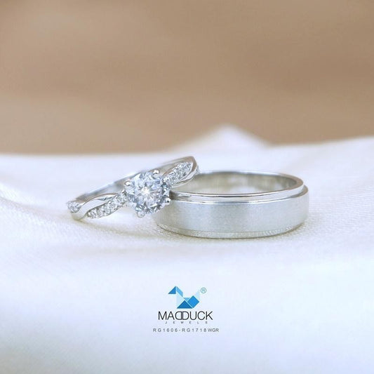 Couple ring set – CZ in 925 silver by Madduck Jewels