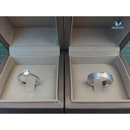 Couple ring set – CZ in 925 silver by Madduck Jewels