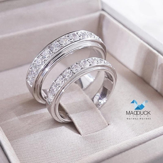 Couple ring set – CZ in 925 silver by Madduck Jewels