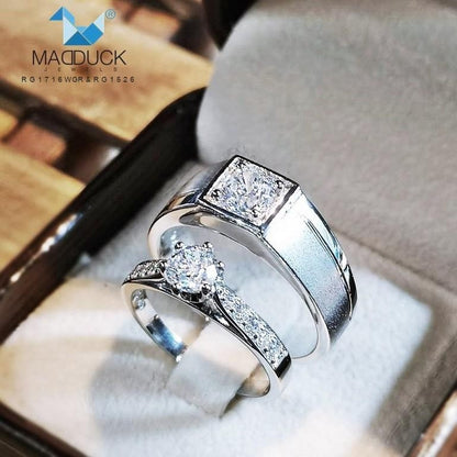 Couple ring set – CZ in 925 silver by Madduck Jewels