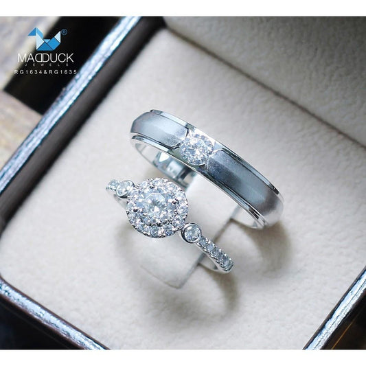 Couple ring set – CZ in 925 silver by Madduck Jewels