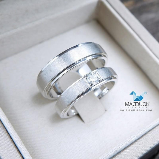 Couple ring set – CZ in 925 silver by Madduck Jewels