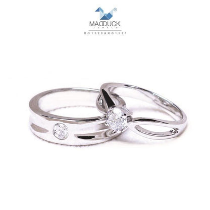 Couple ring set – CZ in 925 silver by Madduck Jewels
