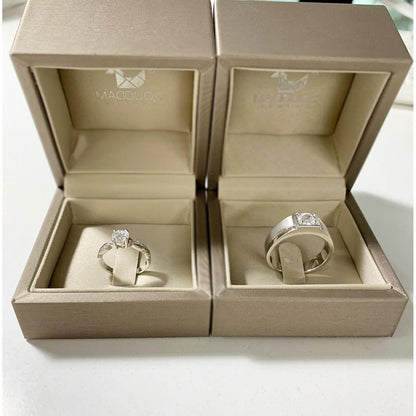 Couple ring set – CZ in 925 silver by Madduck Jewels
