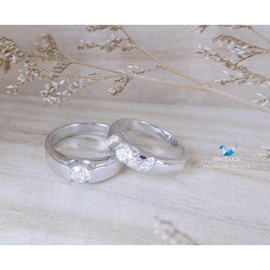Couple ring set – CZ in 925 silver by Madduck Jewels