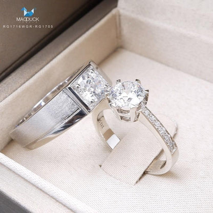 Couple ring set – CZ in 925 silver by Madduck Jewels