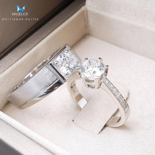 Couple ring set – CZ in 925 silver by Madduck Jewels