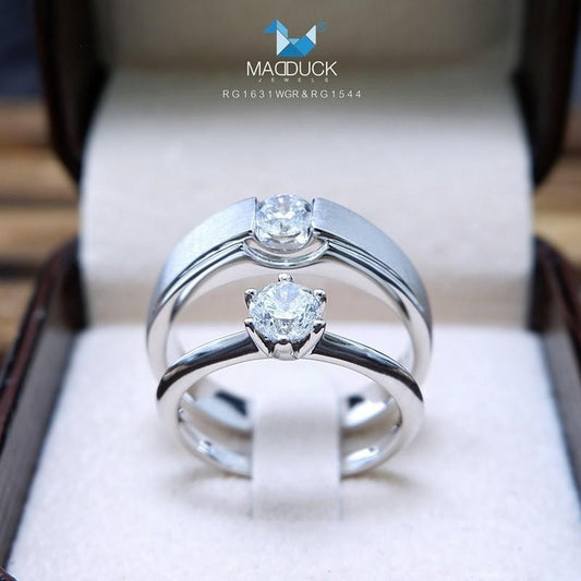 Couple ring set – CZ in 925 silver by Madduck Jewels