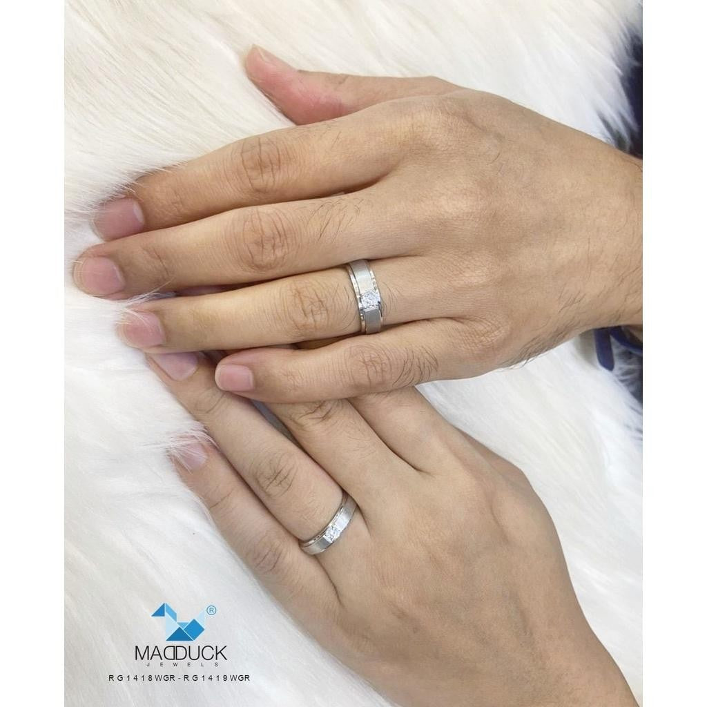 Couple ring set – CZ in 925 silver by Madduck Jewels