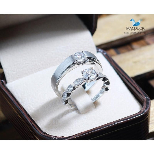 Couple ring set – CZ in 925 silver by Madduck Jewels
