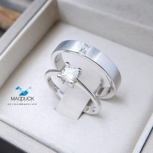 Couple ring set – CZ in 925 silver by Madduck Jewels