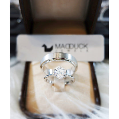 Couple ring set – CZ in 925 silver by Madduck Jewels
