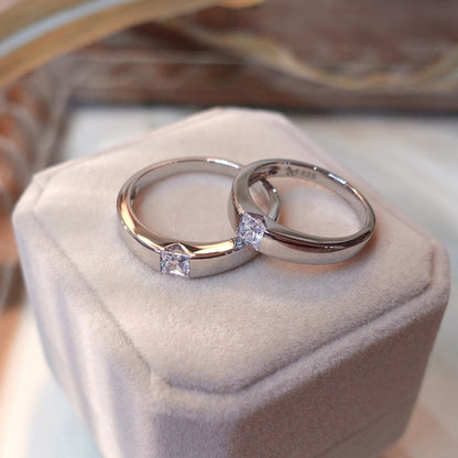 Couple ring set – CZ in 925 silver by Madduck Jewels