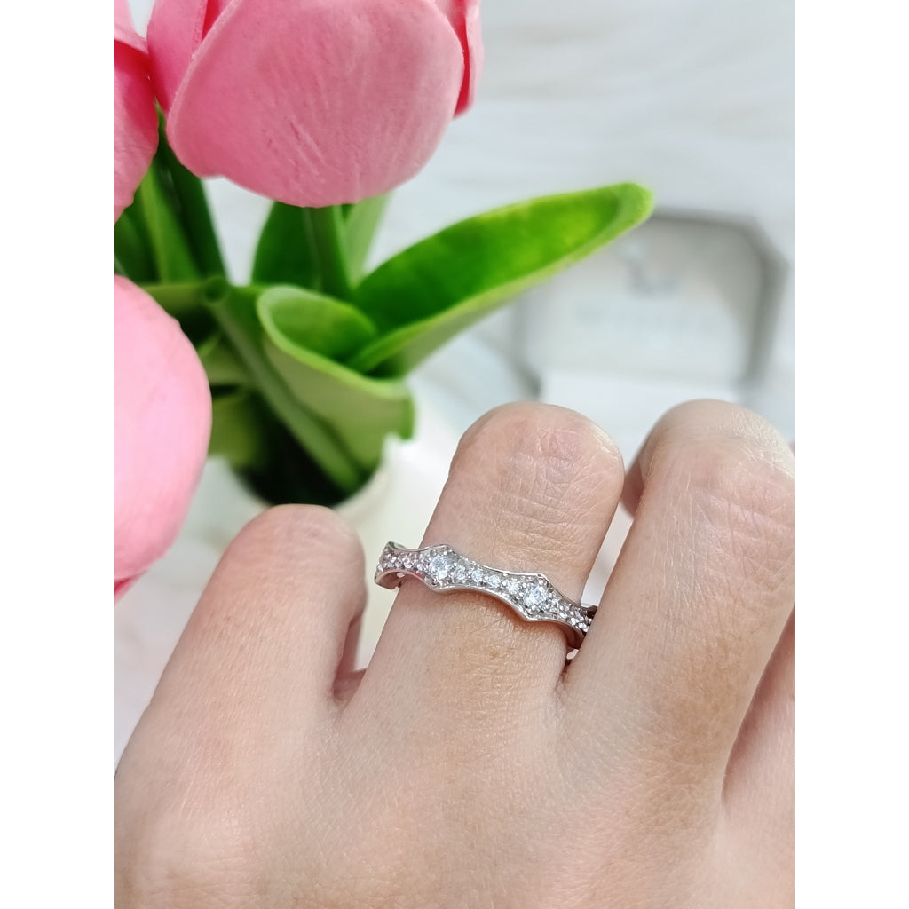 Madduckjewels RG2106 แหวนเงินแท้ 925 CZ / โมอิส (Moissanite) / เพชรแลป (Lab Grown) ชุบโรเดียม แหวนแต่งงาน แหวนหมั้น